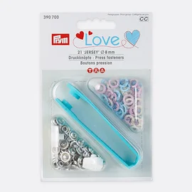 PRYM Love Jersey Druckknöpfe 8mm Farbmix Pastell