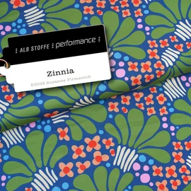 Albstoffe Performance Kollektion "Zinnia" Blau Grün