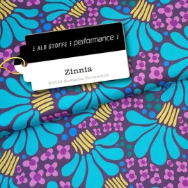 Albstoffe Performance "Zinnia" Türkis Mauve