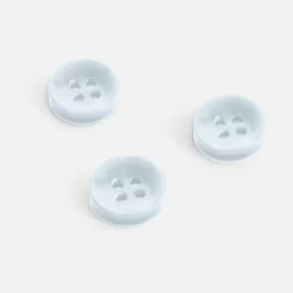 Knopf Perlmutt-Optik, 11 mm, Babyblau