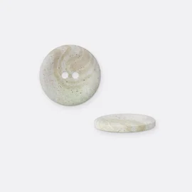 Knopf Recycelt, 15 mm, Hellgrau