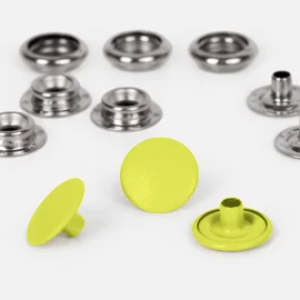 Anorak Druckknöpfe, 15mm, 10 Stück, Neongelb