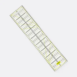 Patchwork Lineal mit Metallkante 45x10cm