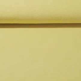 Rippjersey "Mona" Quergerippt Uni Blassgelb