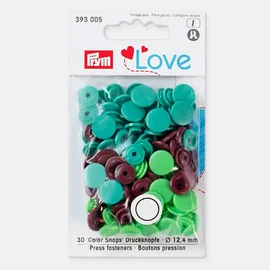 PRYM Color Snap Druckknöpfe, Grün/Braun