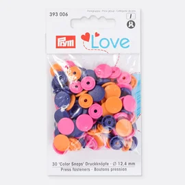 PRYM Color Snap Druckknöpfe, Violett, Pink, Orange