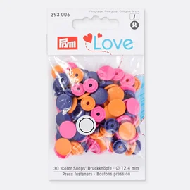 PRYM Color Snap Druckknöpfe, Violett, Pink, Orange