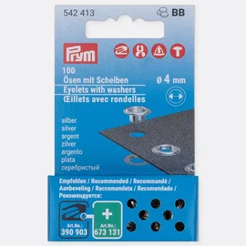 PRYM Nachfüllset Ösen mit Scheiben 4mm