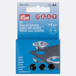 PRYM Nachfüllset Ösen mit Scheiben 8mm