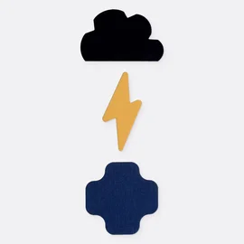 PRYM Rub-on Patch STRETCH Design 3 Stück Wolke Blitz