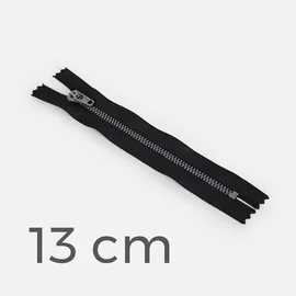 Jeans Reißverschluss 13 cm in Schwarz mit Zähnchen in Antique