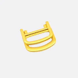 Klappbarer Doppel-D-Ring Metall 25 mm, Gold