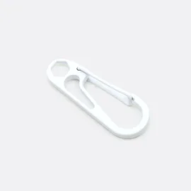 Kordelkarabiner Weiß B3, 1 Stück