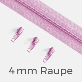 Endlos-Reißverschluss 4mm Raupe Kraeftiges Rosa B57