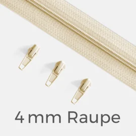 Endlos-Reißverschluss 4mm Raupe Milchweiß D99