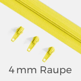 Endlos-Reißverschluss 4mm Raupe Neongelb PT803