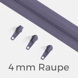 Reißverschluss Endlos Perlonraupe 4mm Zipper Lilac D319