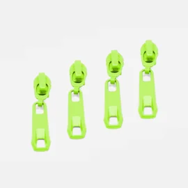 Rückseitenzipper für 4mm Perlonraupe Neongrün D872