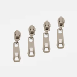 Rückseiten Reverse Zipper 4mm Perlonraupe Beige D371