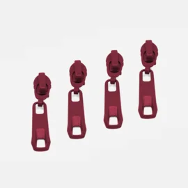 Rückseiten Reverse Zipper 4mm Perlonraupe Bordeaux D520