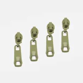 Rückseiten Reverse Zipper 4mm Perlonraupe Olive D887