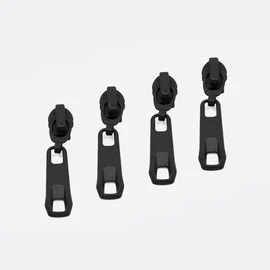Rückseiten Reverse Zipper 4mm Perlonraupe Schwarz B5