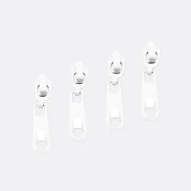 Rückseiten Reverse Zipper 4mm Perlonraupe Weiß B3