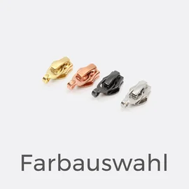 Zipper für Charms in der Farbauswahl gold, silber, kupfer und gunmetal