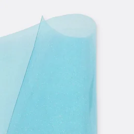 Transparentes Glitter-Vinyl in Aqua