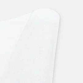 Transparentes Glitter-Vinyl in Weiß