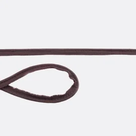 Elastisches Paspelband aus Baumwolljersey in Dunkelbraun