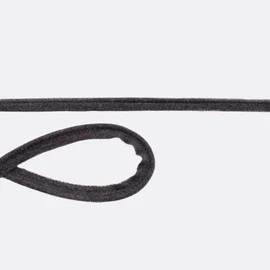 Elastisches Paspelband aus Baumwolljersey in Dunkelgrau