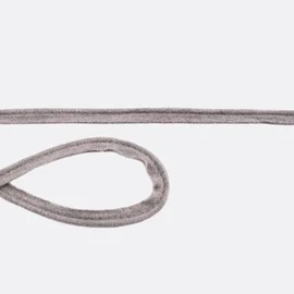 Elastisches Paspelband aus Baumwolljersey in Hellgrau meliert