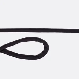 Elastisches Paspelband aus Baumwolljersey in Schwarz