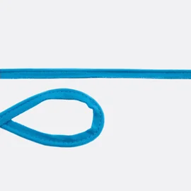 Elastisches Paspelband aus Baumwolljersey in Türkis