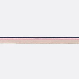 Paspel 15 mm dreifarbig beige/rosa/dunkelblau