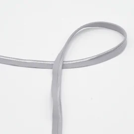 Elastisches Paspelband, 10 mm breit, in Silver