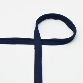 Elastische Biese aus Jersey, 10 mm, in Dark Navy
