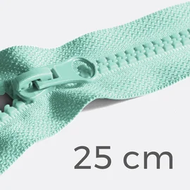 Teilbarer Reißverschluss, 25 cm, in Mint D871