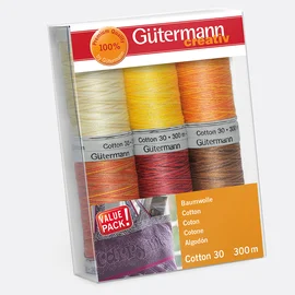 Gütermann Cotton-Set Gelb-Rot 6x300m