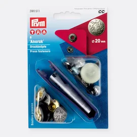 PRYM Anorak Druckknöpfe Mattsilber 20mm Excursion Design