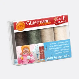 Gütermann Allesnäher Water Repellent Set Erdtöne 4x100m