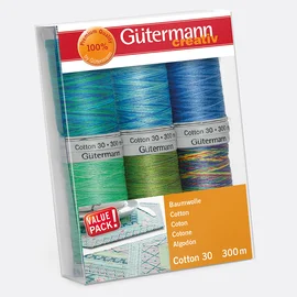 Gütermann Cotton-Set Blau-Grün 6x300m