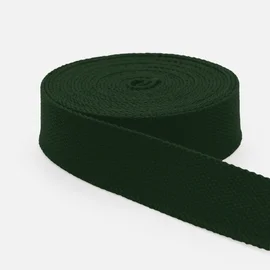 Gurtband Baumwollmix Soft 25 mm Dunkelgrün (D190)