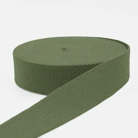 Gurtband Baumwollmix Soft 40mm Länge Army D170