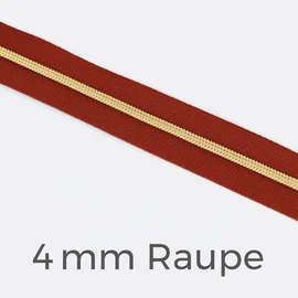 Reißverschluss Meterware Metallisiert Gold 4mm Rost D45
