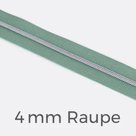 Reißverschluss Meterware Metallisiert Silber 4mm Mint D250