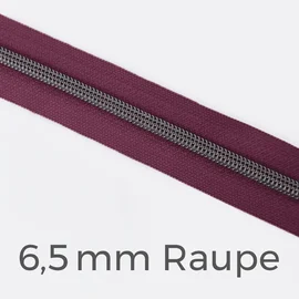 Reißverschluss Meterware Metallisiert Gunmetal 6,5mm Dunkles Altros D285