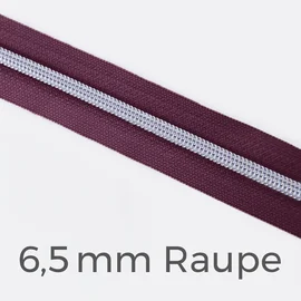 Reißverschluss Meterware Metallisiert Silber 6,5mm Beere D230