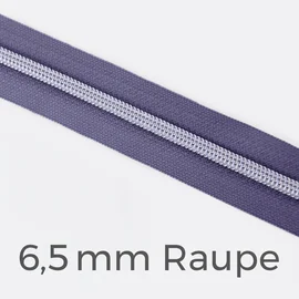 Reißverschluss Meterware Metallisiert Silber 6,5mm Lilac D319